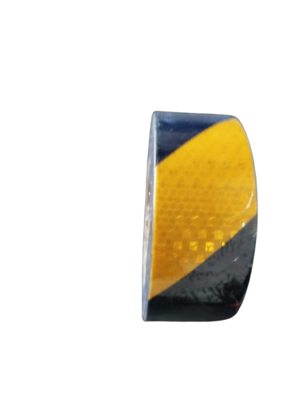 Bande collante réfléchissante noir et jaune