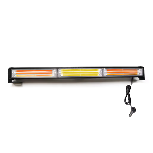 Barre feux stroboscopique led jaune et blanc 46X5,5cm