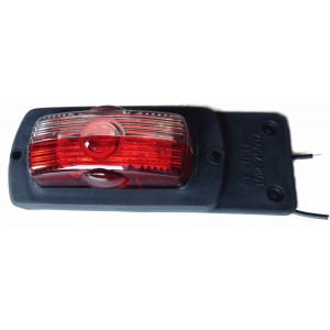 Feux de gabarit blanc/rouge avec attache souple 12/24V