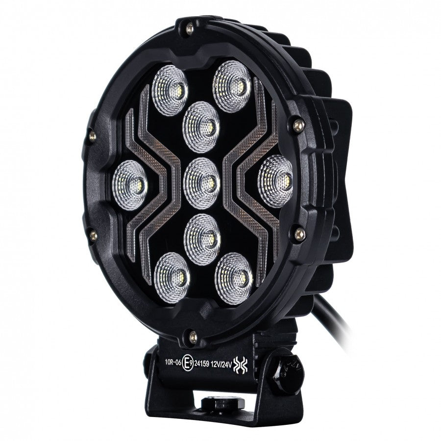 feu rond de travail Spider double position 12 et 24V