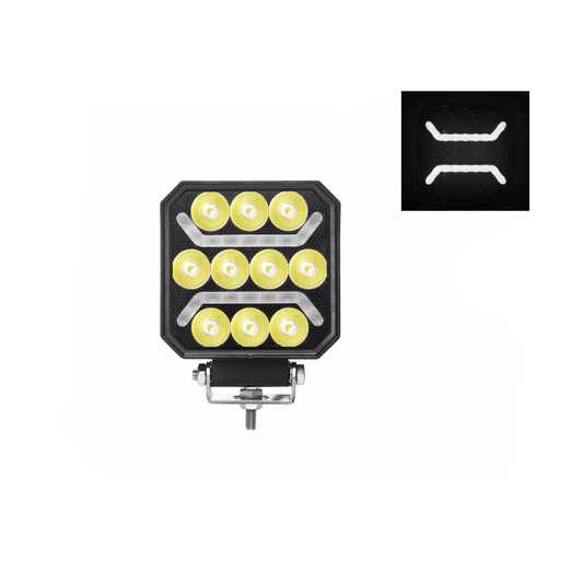 Feux de travail double position 12/24V X10 LED