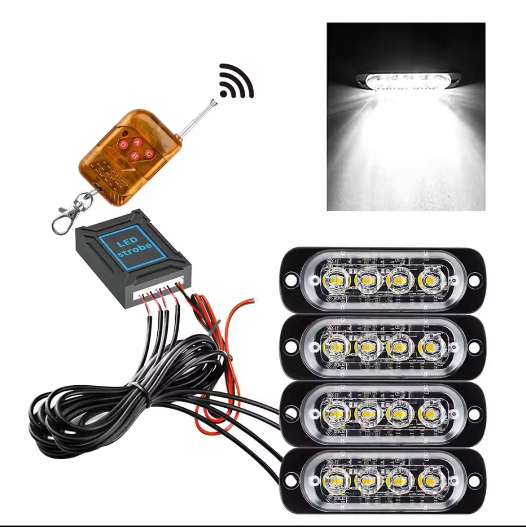 Kit lumière stroboscopique 12 V x4 blanc