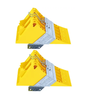 X 2 Cales roues + X2 support galvanisé
