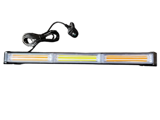 barre feux stroboscopique led jaune et blanc 46X5,5cm