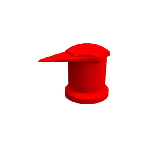 Capuchon de roue rouge 27mm pour iveco et Renault