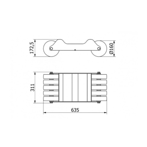 Chariot a roulette dolly 1500kg