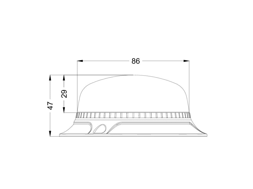 Mini gyrophare led  12/24V