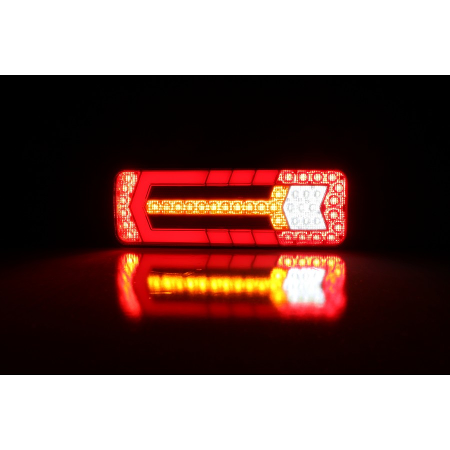 Paire de feux arrière LED avec clignotant dynamique pour 12 et 24V