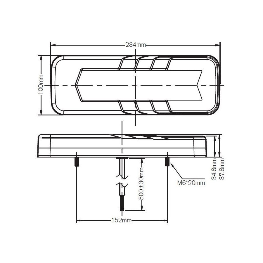 Paire de feux arrière LED avec clignotant dynamique pour 12 et 24V