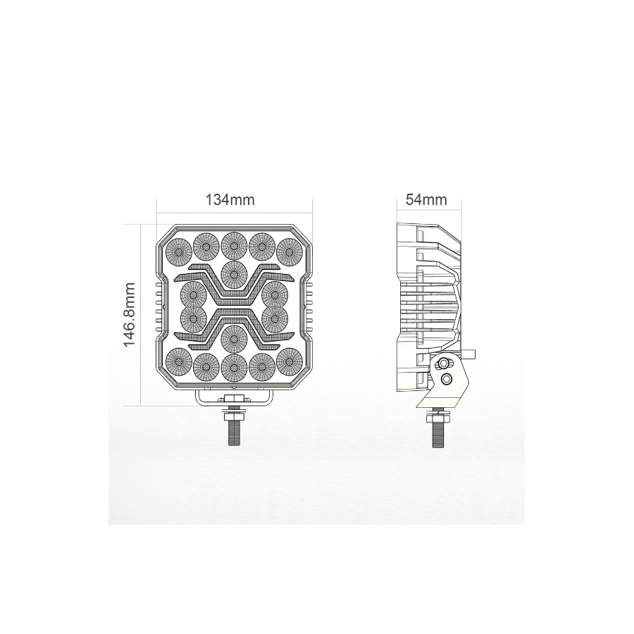 Feu de travail spider double position 12 et 24 V