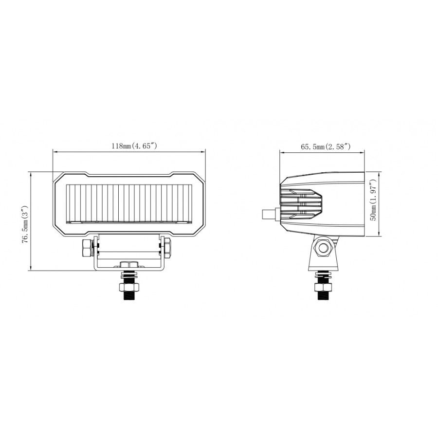 Feux longue portée 12/24 Volts led