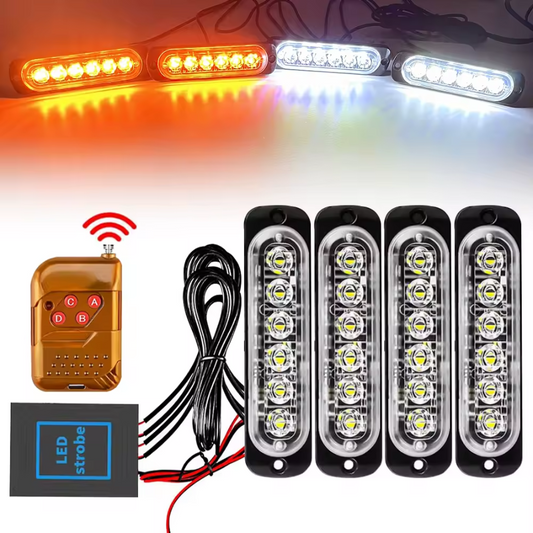 Kit Lumière stroboscopique x4 flash 12V