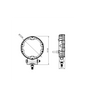 Feu rond de travail Spider double position 12 et 24V