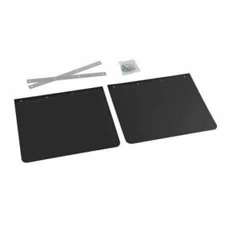 Paire de Bavette noir roue jumelé avec fixation 450x300mm