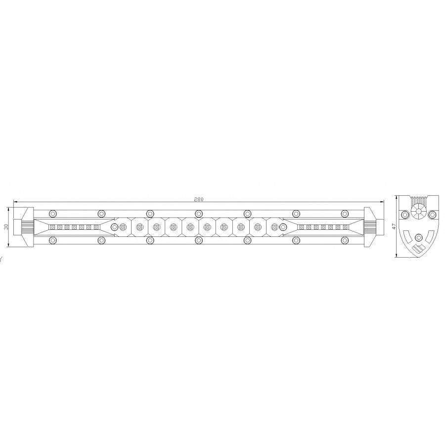 Feux de travail x24 LED 12/24V 36W