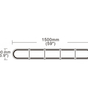 Rampe gyrophare LED collection DARK 12/24V 1500x100x45mm