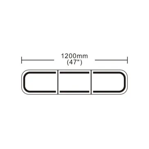 Rampe gyrophare LED 1m20 avec commande Tactile