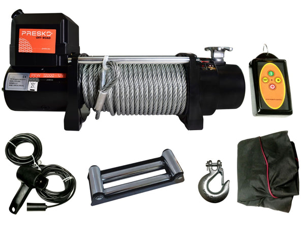 Treuil Presko 12V 5,5Tonnes câble acier (livraison offerte)