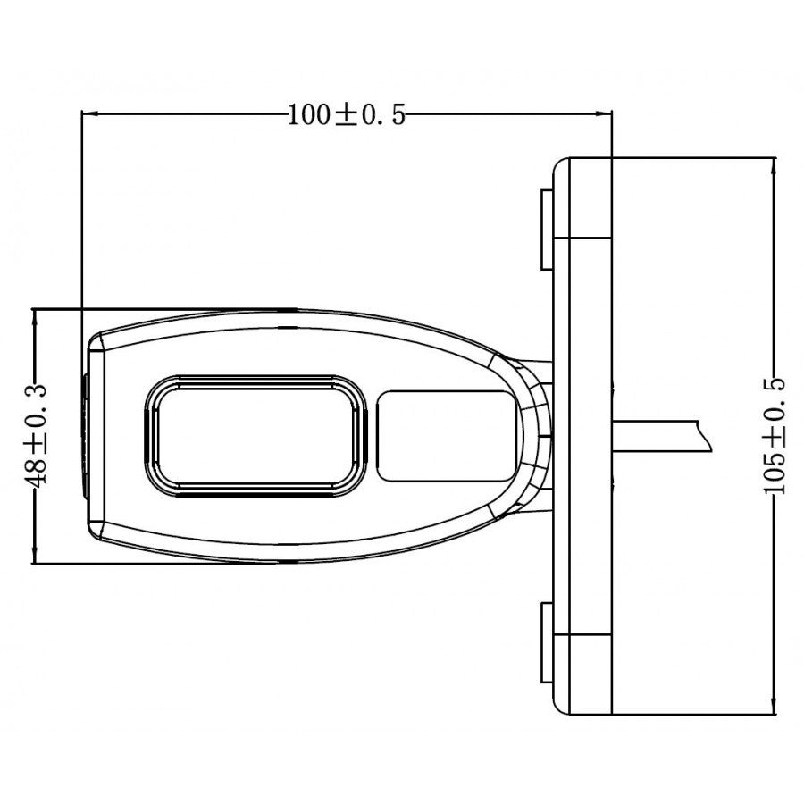 2 Feux triple positions bras court 12/24V