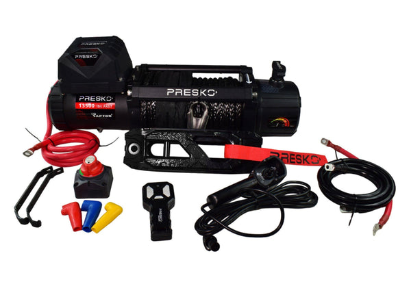 treuil Presko Raptor 12V 13.5 6,1Tonnes à corde (livraison offerte)