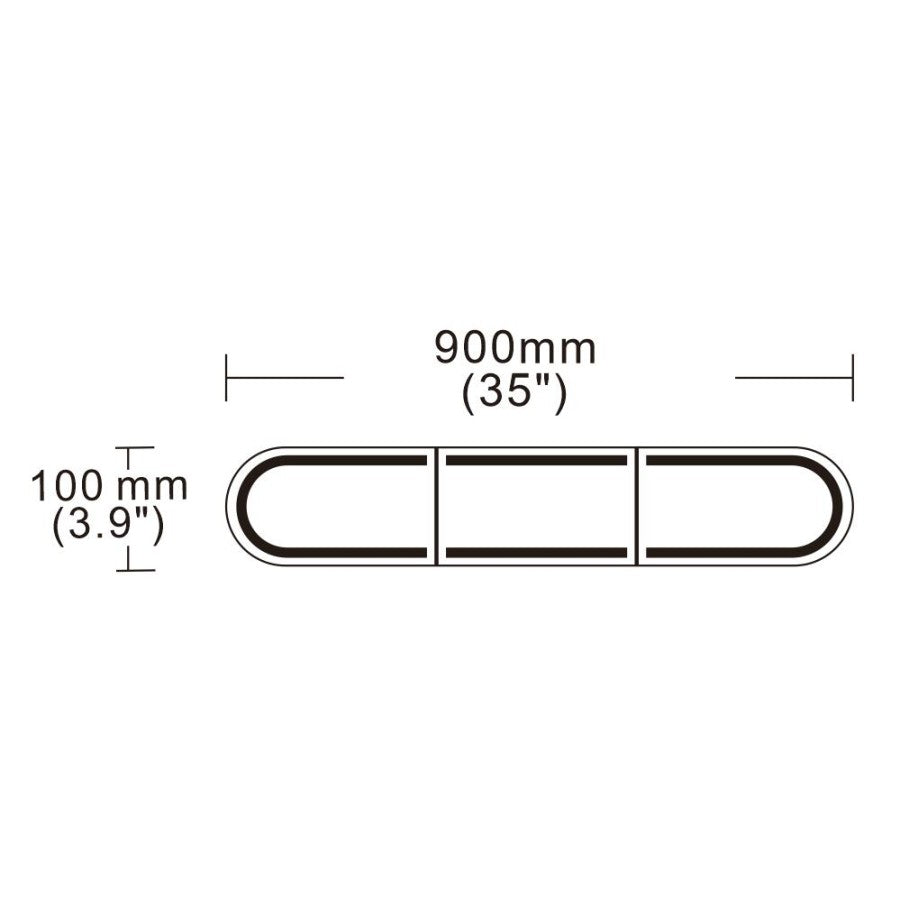 Rampe de Gyrophare extra fin et plat 90cm de long sur 10cm de large